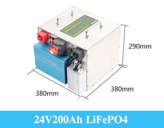 定制磷酸鐵鋰電池24V 200ah家庭儲(chǔ)能太陽(yáng)能備用電池